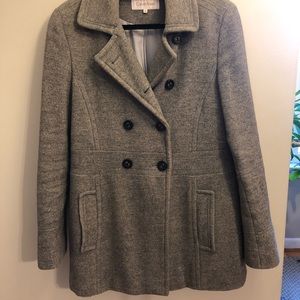 Gray wool pea coat from Calvin Klein